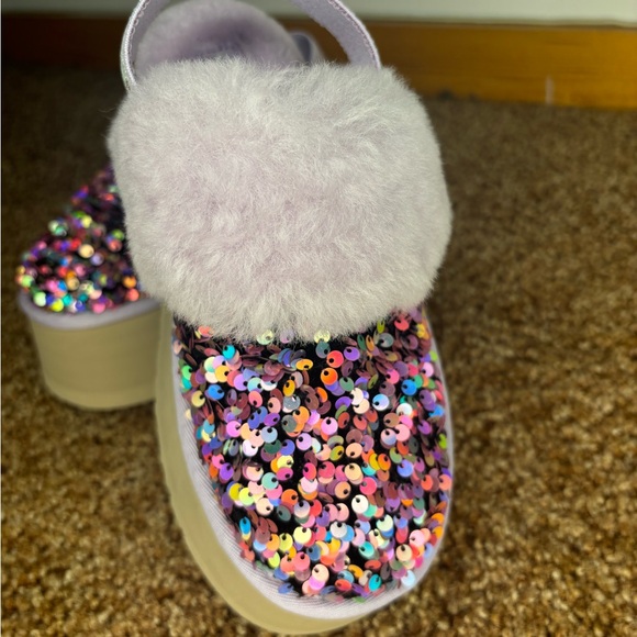 Chunky Funkette Sequin Ugg Slippers - Picture 3 of 7